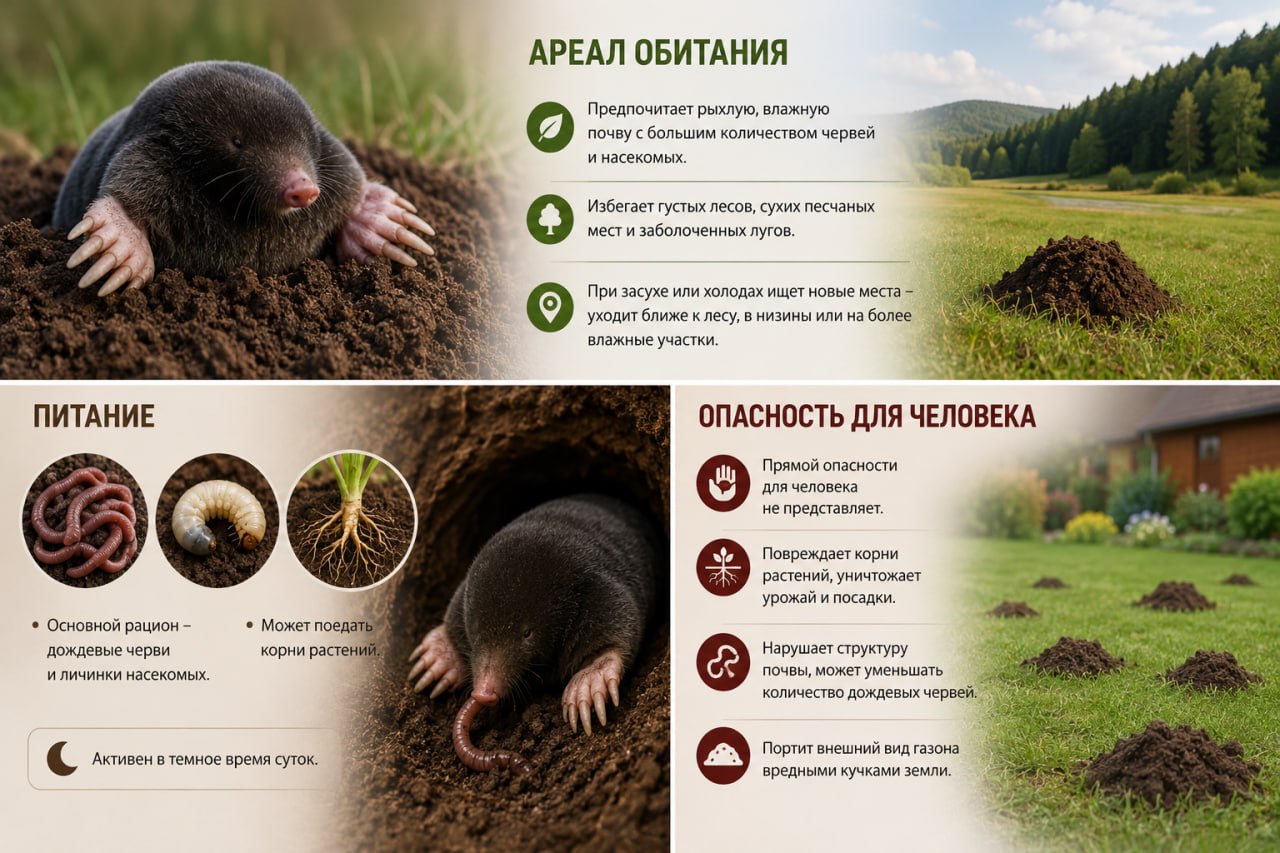 Ареал обитания, питание и опасность для человека
